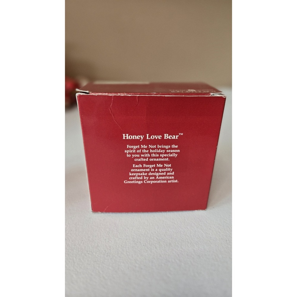 American Greetings Forget Me Not Honey Love Bear Ornament w/ Box - Picture 3 of 3